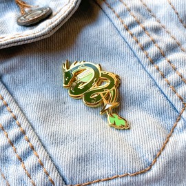 Cocktail Critters Enamel Pins for Bartender Aprons, Jackets, Backpacks and Purses, Shirt and Suit Lapels, Cute Button Badges Brooch Fashion Jewelry (Dragon x Daiquiri)
