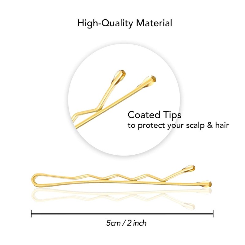 BasicSense 30pcs 48mm (1.8" inch) traditional metal bobby kirby wavy