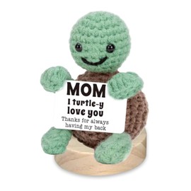 Geschenke für Mama, Muttertag, lustige Geschenke für Mütter, positive Schildkröten-Geschenke für Mama mit Karte, kreative niedliche Wolle, Geschenk für Mutter, Geburtstag, Party, Weihnachtsdekoration