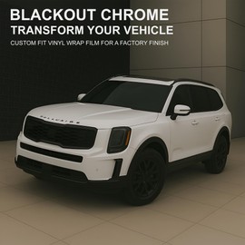 BOGAR TECH DESIGNS Lower Side Chrome Delete Overlay Replacement Compatible with Kia Telluride 2020-2025, Gloss Black