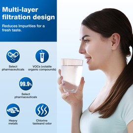 Jabrissi W10295370A Water Filter for Whirlpool Refrigerator Replacement Compatible with EDR1RXD1, Filter 1, WHR1RXD1, W10295370, KAD1RXD1, P8RFWB2L, P8WB2L, P4RFWB, P5WB2L (White, 3 Pack)