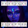 Neon Face Sticker Temporary Tattoos for Parties (8 Sheets) M12934