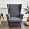 Highdi 2-Piece Wing Chair Cover, Armchair Throws, Wing Chair, Plain