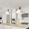 ALAISLYC 12 Inch Sandy White Farmhouse Pendant Lights Pendant Lights