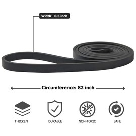 WSAKOUE Pull Up Band, Resistance Band, Pull Up Assistance Band Resistance Exercise Band for Men & Women Working Out, Body Stretching, Physical Therapy, Muscle Training - Black