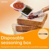 5Pcs Double Compartment Condiment Containers with Lids,Portable Reusable Sauce Container,