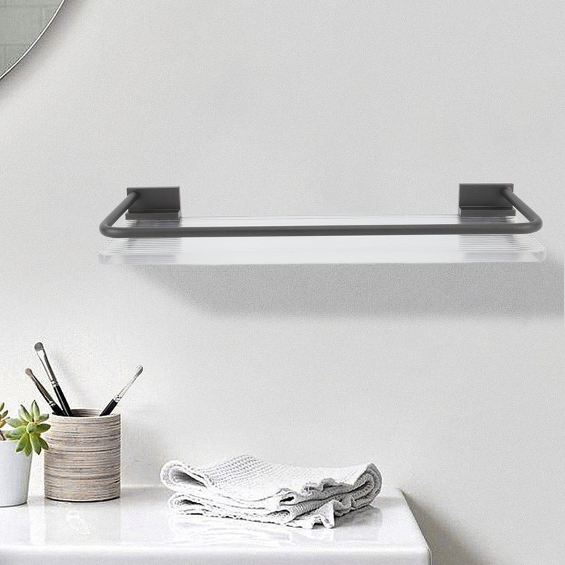 30cm Bathroom Wall Mounted Shelf Space Aluminum Acrylic Towel Rack