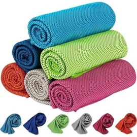6 Toallas Microfibra Secado Rápido, Toalla Deportiva, Toallas de Enfriamiento, Toalla Natacion, Toalla de Viaje Portatil, Toalla Gym Suave y Transpirables, para Deportes, Viajes, Yoga