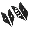 4 Pcs Door Window Control Panel Cover Carbon Fiber Style