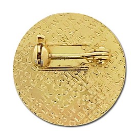 Plain Round Enamel Badge Lapel Pin (Red)