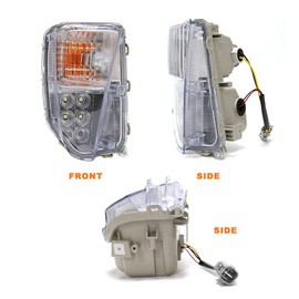VGETTING Daytime Running Light For Toyota Prius 2012 2013 2014 2015 LED Fog Light Replacement DRL with Amber Turn Signal Lamps Light 1 Pair