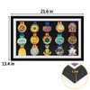 QIANSIHUANG Large Medal Display Shadow Box, 15 Sports Medal Display