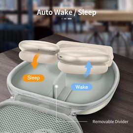 Fintie Hard Case for AirPods Max Headphone, Replacement Protective Travel Carrying Storage Bag with Auto Wake/Sleep for AirPods Max (Starlight)