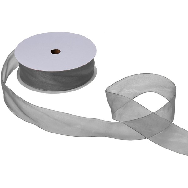 Jillson Roberts Bulk 1-1/2-Inch Sheer Ribbon, Silver, 100 Yard Spool