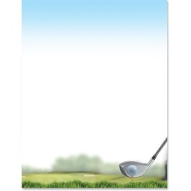 PaperDirect Tee-Off Horizon Golf Stationery, Letters, Cards, Invites, Border Papers, Letterhead 8.5 x 11, 25 sheets, Elegant Premium Writing Paper, Decorative Printer Paper