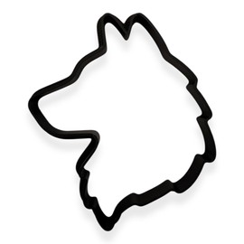 Wolf Head Cookie Cutter with Easy to Push Design (4 inches)