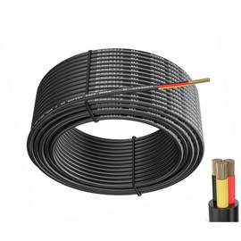 18 Gauge 3 Conductor Electrical Wire - 50ft Stranded PVC Cord Oxygen-Free Copper Cable for Power Cord, Low Voltage LED Cable, LED Strips, Lamps, and Automotive Lighting - 18/3 AWG