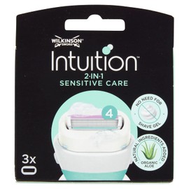 Wilkinson Sword Intuition Sensitive Care Razor Blade Refills, 3 Count