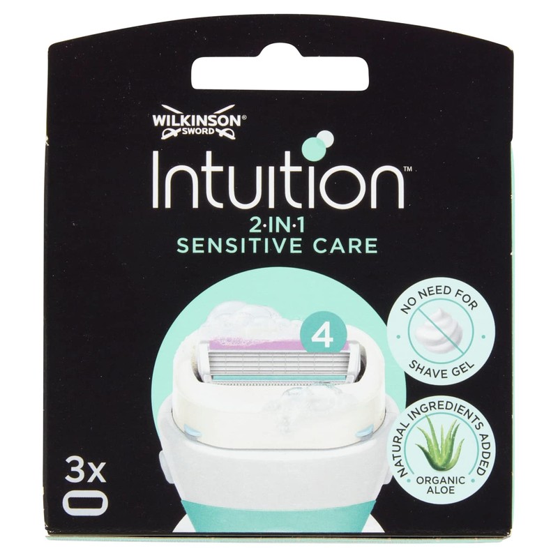 Wilkinson Sword Intuition Sensitive Care Razor Blade Refills, 3 Count