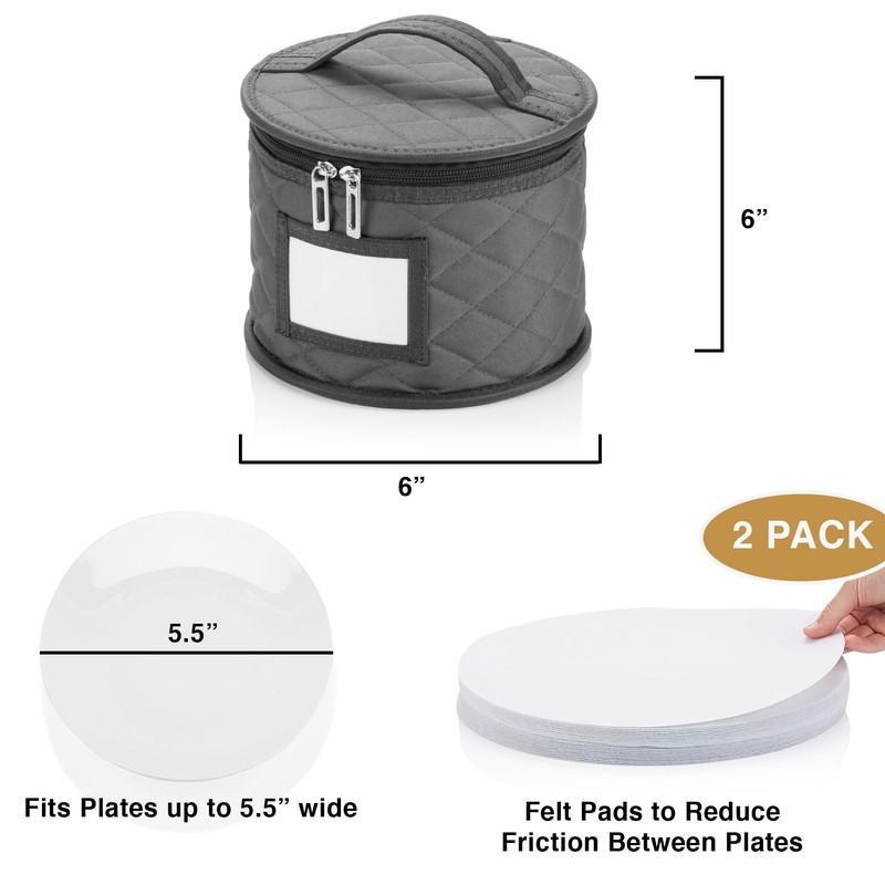 2 Pack 6" Small Plate Storage Case - China Storage