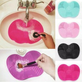 Unbranded Red-Silicone Makeup Brush Cleaner Pad Washing Scrubber Board Cleaning Mat Tool