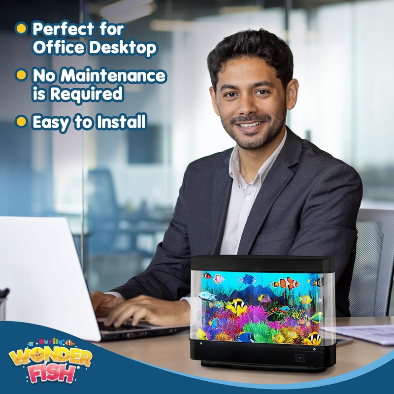 Artificial Fish Tank Virtual Ocean Toy - Mini Office Desk