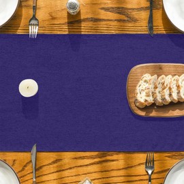 Elegant Event Essentials - Polyester Table Runner - For Spring Party, Wedding, Reception, Banquet, Home Dining Space Christmas Decoration (Purple, 12 Inch X 108 Inch)