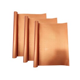 Large Thick Heavy Duty Oven Liners for The Bottom of Gas Oven,Heat Resistant Fiberglass Oven Mat,BBQ Grill Mats, BPA&PFOA Free,Reduce Spills,Gas Oven Bottom Protection, 3-Pack, Copper