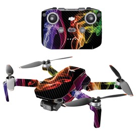 Mighty Skins Carbon Fiber Compatible with DJI Mini 2 Portable Drone - Bright Smoke | Protective, Durable Textured Carbon Fiber Finish | Easy to Apply and Change Styles | Made in The USA