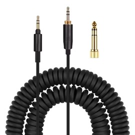 BUTIAO WH-1000XM5 Cable, Replacement Spring Coiled 6.35mm Cable Extension Cord for Sony WH-1000XM5 WH-1000XM4 WH-1000XM3 WH-1000XM2 MDR-1000X Headphones