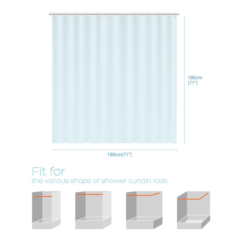 BASHOM BSC615 Animal World Shower Curtain Set for Kids Waterproof