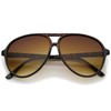 zeroUV - Large Classic Retro Plastic Aviator Sunglasses with Gradient