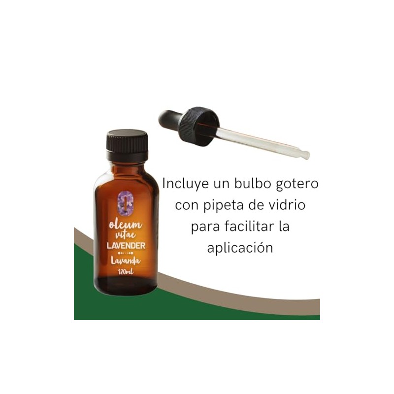 OLEUM VITAE Aceite Esencial de Lavanda 120ml. Lavandula Angustifolia. 100%