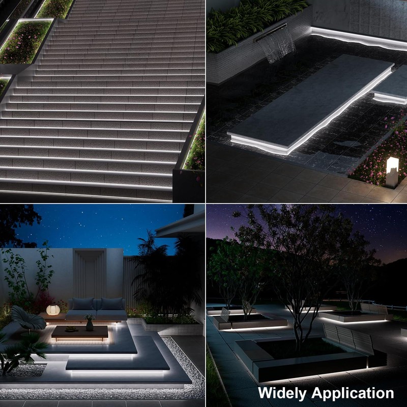 echosari 32.8Ft Solar Strip Lights Outdoor, IP68 Fully Waterproof LED