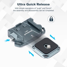 Koolehaoda Camera Shoulder Strap Quick Release Plate Kit, QR Plate Mount Adapter Camera Holder for Neck/Shoulder Strap Quick Mount/Release QB-2