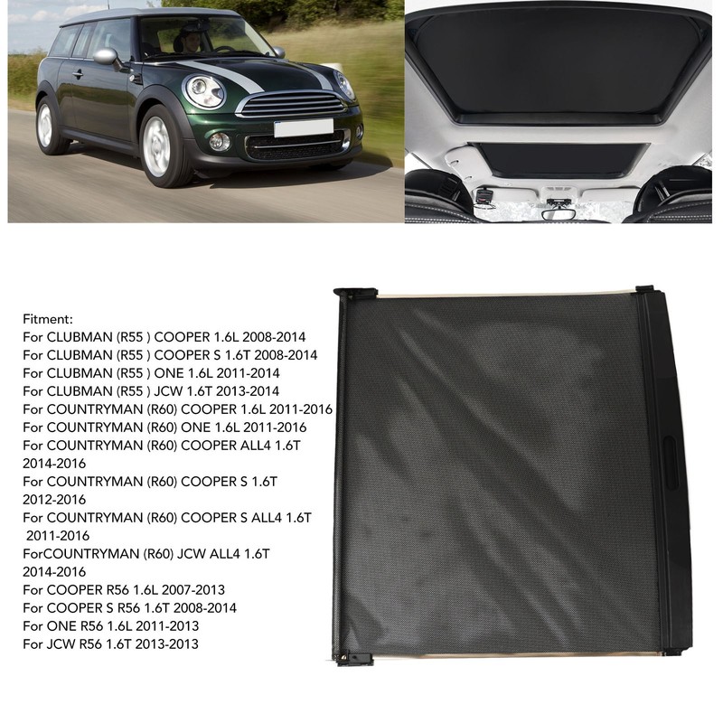 Front Sunroof Roller Curtain 54102757016 Replacement for Cooper R55 R56