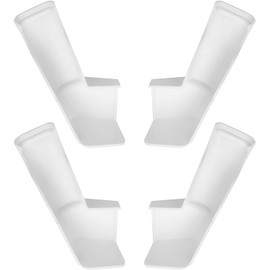 Replacement RV Gutter Spout Extensions - Long Version Rigid Spouts Compatible with Trailers, Campers, Motorhomes, Toy Haulers - Directs Rainwater, 2 Left & 2 Right (White)