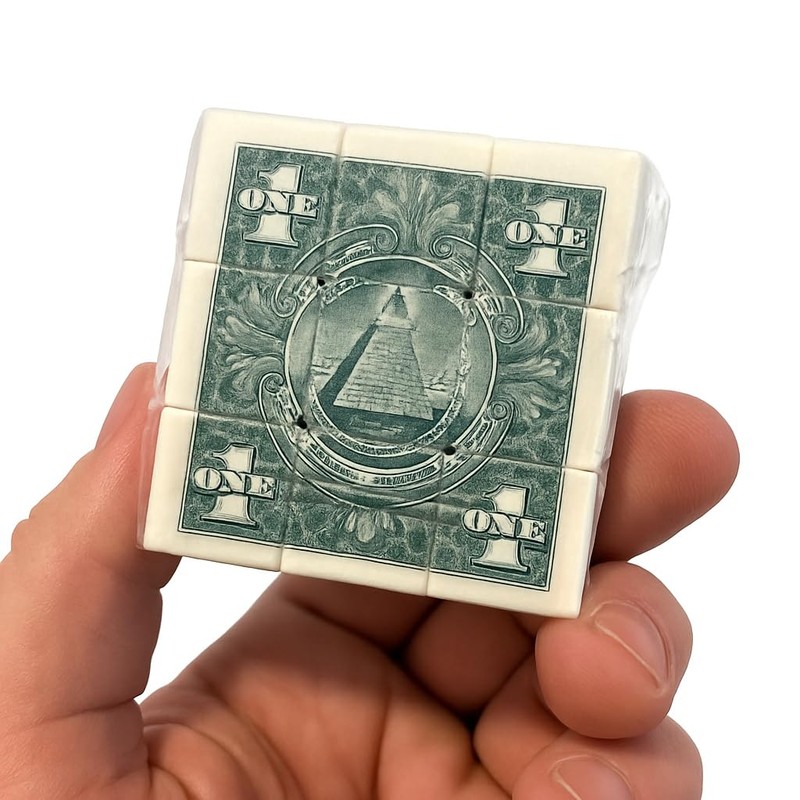 Dollar Bill Speed Cube 3x3 Gift – Unique US Currency