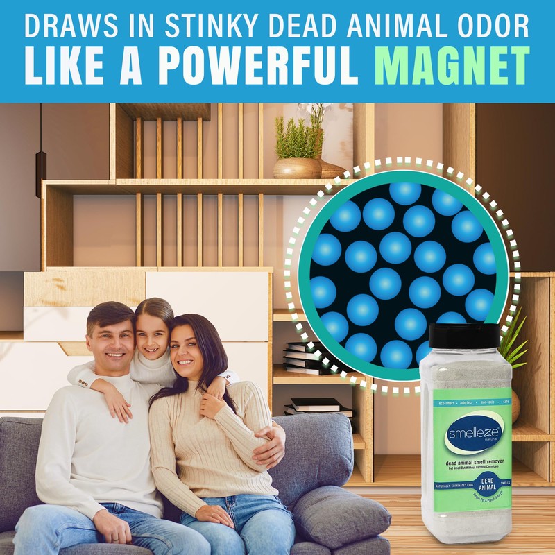 SMELLEZE Natural Dead Animal Odor Removal 2 lbs Powder: Eliminate