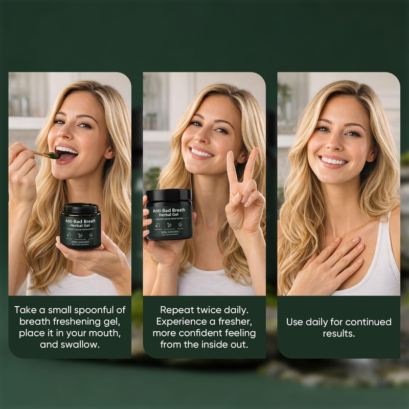 Anti-Bad Breath Herbal Gel Supplement, Body Odor Supplements, Internal Deodorant