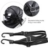 Watris Veiyi Helmet Rope, 63cm/24.8" Motorcycle Helmet Strap, Black Retractable