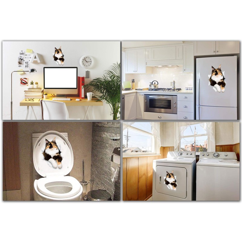 Winston & Bear 3D Cat Stickers - 2 Pack -