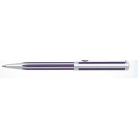 SHEAFFER INTENSITY DEEP VIOLET STRIPED & SILVER BALLPOINT PEN NEW IN BOX 9232-2