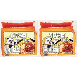 Instant Noodle,You Ni Yi Mian Dandan Flavor Instant Noodles, 16.64 oz, (4 Individual Packs), 2 Pack 担担拌麵
