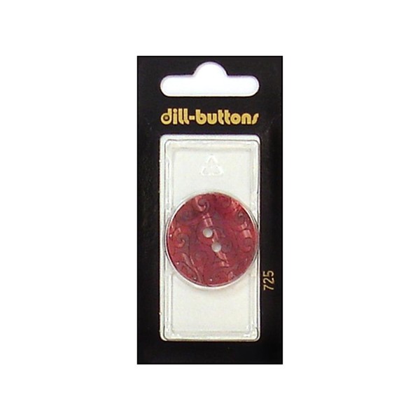 Dill Buttons 28mm 1pc 2 Hole Wine Red
