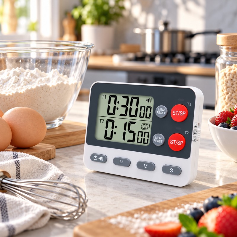 Dual Digital Kitchen Timer for Cooking & Baking – Independent