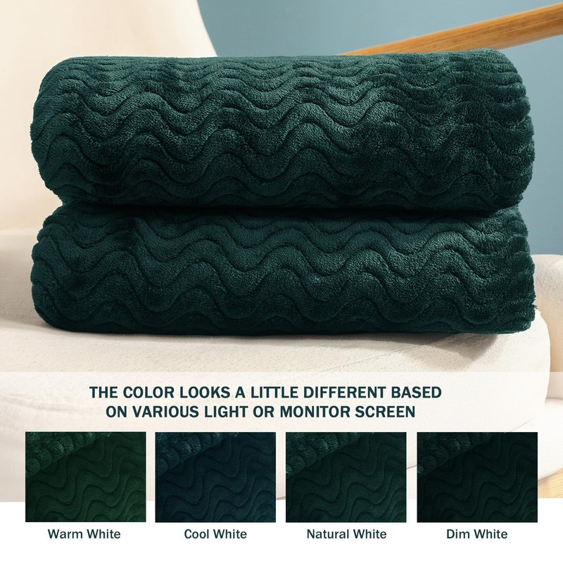Exclusivo Mezcla Large Flannel Fleece Throw Blanket, 127x178 CM Sofa