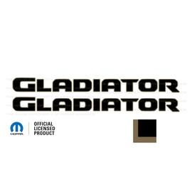 Decal Mods Gladiator Hood Graphic Vinyl Decal fits Jeep Wrangler/Gladiator JL/JT (2019-2024) Black w/392 Bronze Outline FB392O (Set of 2) | FJ3K0