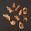 KASSIS Geschenkartikel Olive Wood Christmas Decoration Tree Decoration Pendant Set