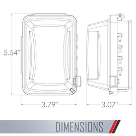 TayMac MM410C - Cubierta de toma de corriente eléctrica de 1 banda, resistente a la intemperie, para mejoras del hogar, 2.75 pulgadas, transparente